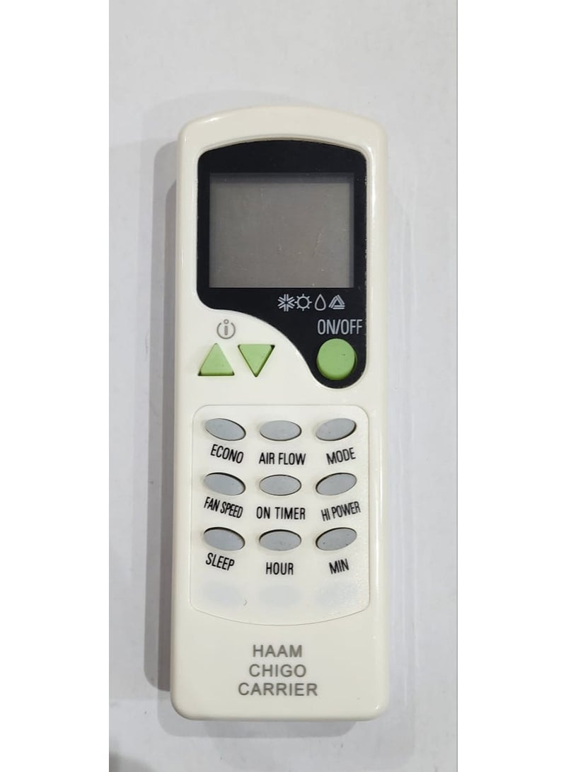 Carrier REMOTE CONTROL FOR AC CHIGO HAAM CARRIER MANDO