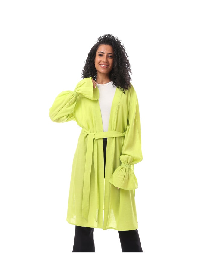 MERCH Women's Casual Cardigan With Belt  - Image 1