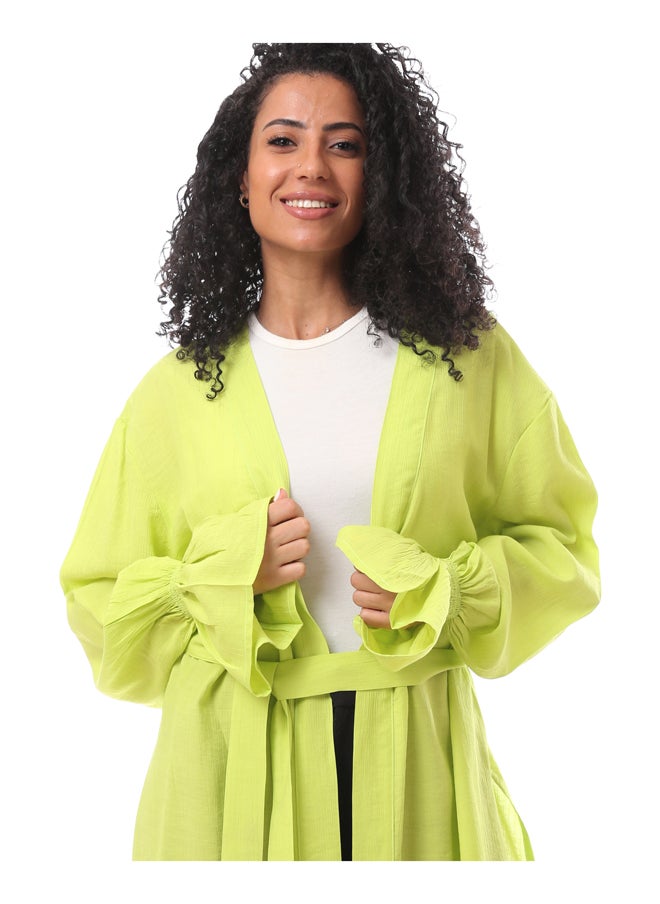 MERCH Women's Casual Cardigan With Belt  - Image 3