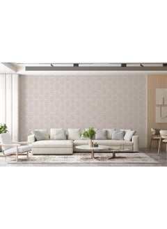 Home Gallery Deco Geo Soft Grey Boutique Fabric Wallpaper Covers An Area ​​Up To 4.2Mx3M With Adhesive  And Smoothing Tool  - Image 2