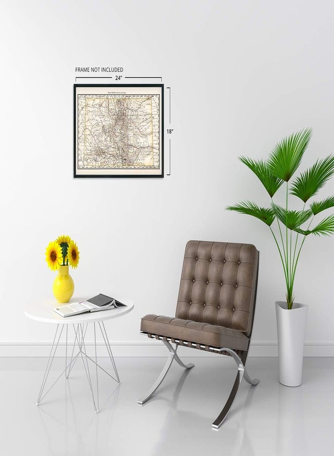 HISTORIX Vintage 1879 Colorado Map Poster - 18x24 Inch Vintage Colorado Map - Old State Map of Colorado Wall Art - Historic Colorado Wall Map Showing Railroads Counties Cities Towns Rivers - Image 5