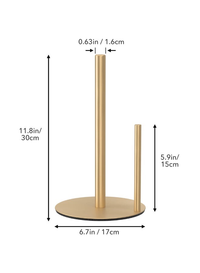 بواو حامل المناشف الورقية BOAO ذهبي اللون، موزع لفائف المطبخ الفاخر المصنوع من الفولاذ المقاوم للصدأ، منظم لفائف على سطح العمل - Image 5