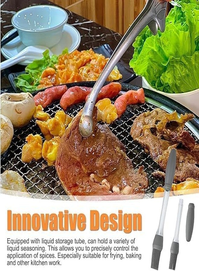 NIV Creation 2-in-1 Silicone Oil Brush with Container – Basting Pastry Brush for Grilling, Baking & Cooking – Mess-Free Oil Dispenser Brush with Built-in Oil Container (1 Pc) - Image 3