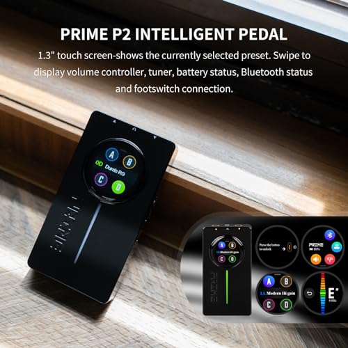 MOOER P2 Multi-Effects Pedal Processor, Stereo Electric Guitar Bass Guitar Pedals with Amp MIDI Looper Drum Machine OTG Touch Screen for Performance Practice - Image 4