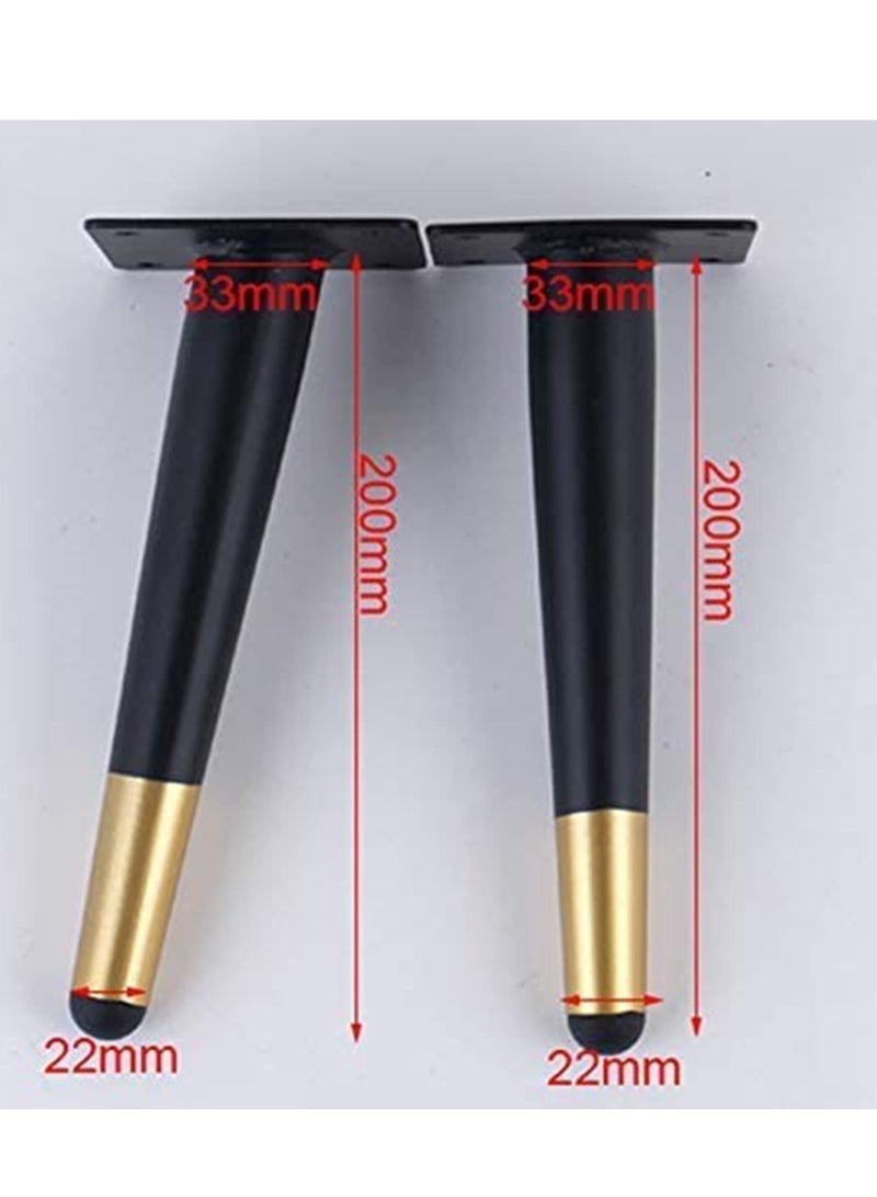 Furniture legs, Metal coffee Table Legs Furniture Feet Iron Tv Cabinet Feet, Replacement Leg Golden Sofa Feet Heavy Duty Stainless Steel Gold Sofa Legs Cabinet Legs Can Bear 800kg (4 Pcs)  - Image 2