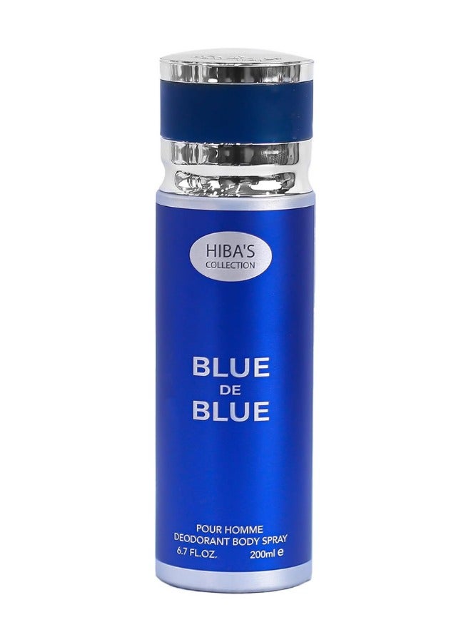هيبا'ز كوليكشن HIBA'S COLLECTION بلو دي بلو بور أوم مزيل العرق بخاخ الجسم - 6.7 فلوريدا أوقية. أوز. (200 مل) | رائحة ذكورية منعشة وديناميكية | نضارة تدوم طويلاً والتحكم في الرائحة - Image 1