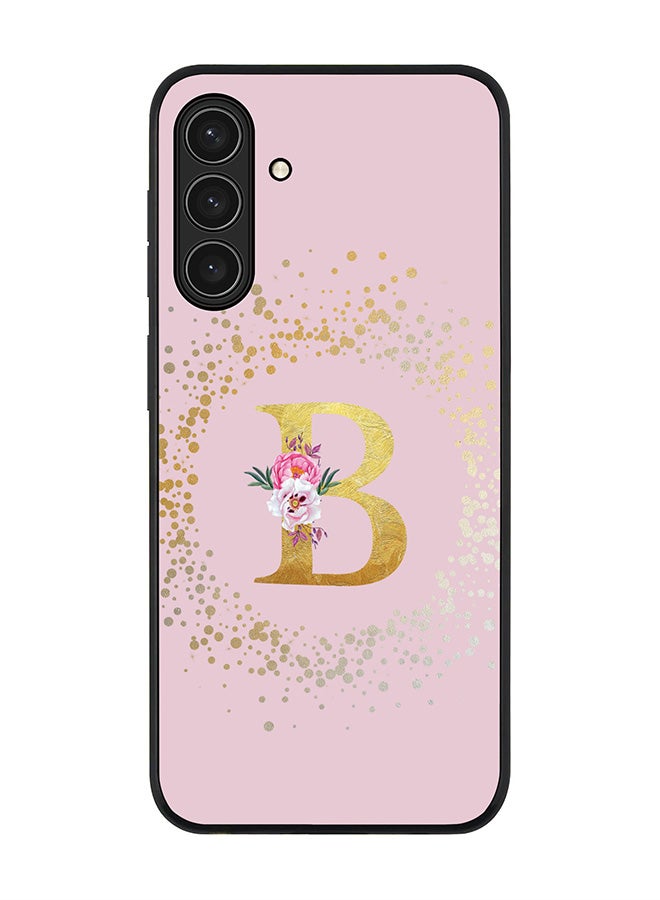 Stylizedd For Samsung Galaxy A17 / A17 4G Case,Slim fit Camera Protection, Shockproof Thin Phone cover  - Custom Monogram Floral - B  (Pink )