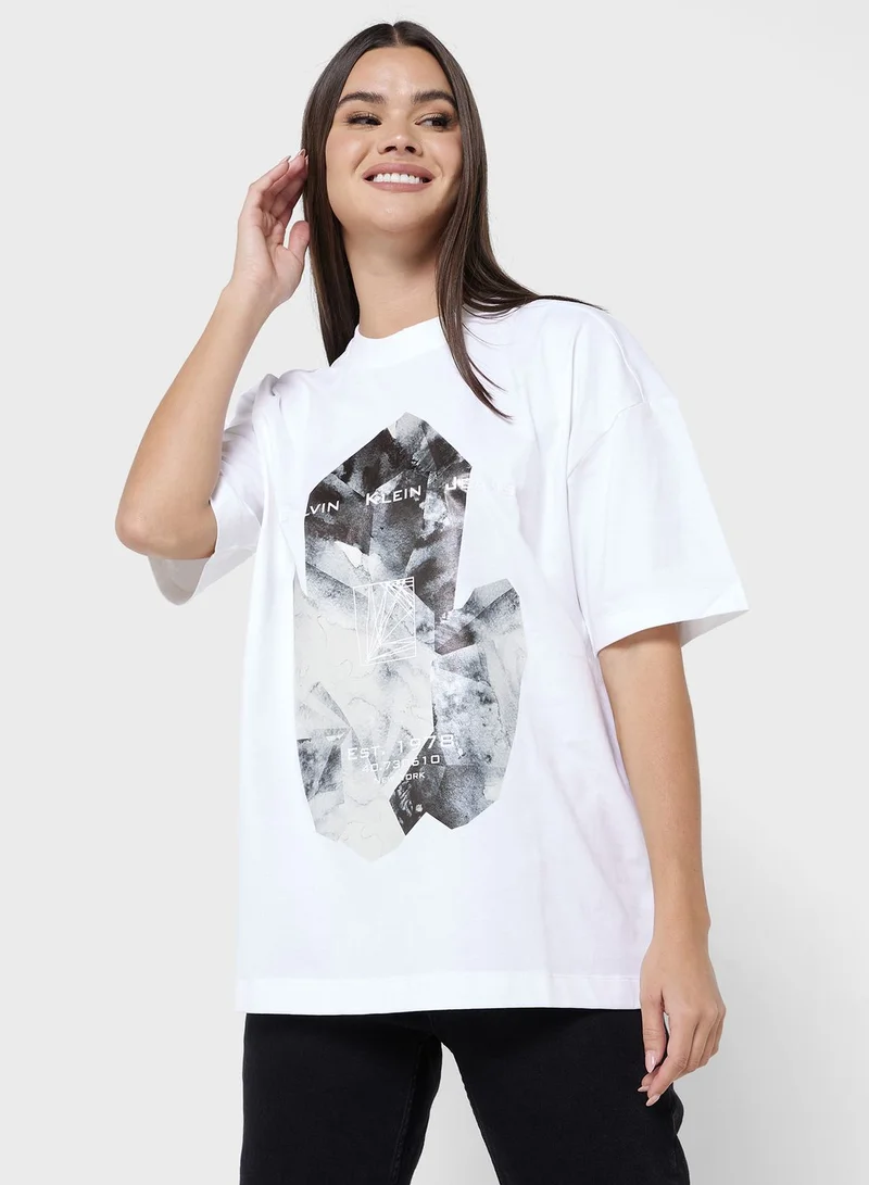 Calvin Klein Jeans Crew Neck Graphic T-Shirt