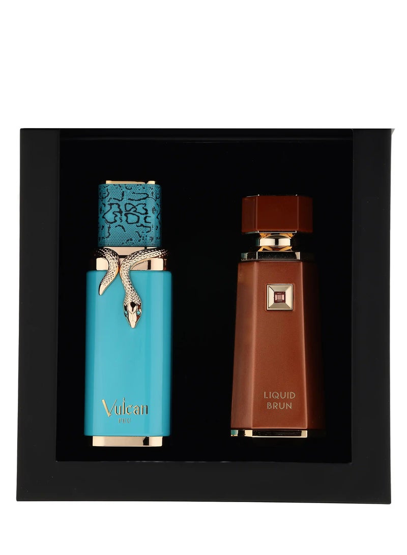 French Avenue Dusk Till Dawn Combo Pack Eau De Parfum(EDP) - Perfume Gift Set For Men, 2 Bottles - Liquid Brun Vulcan Feu - Image 2