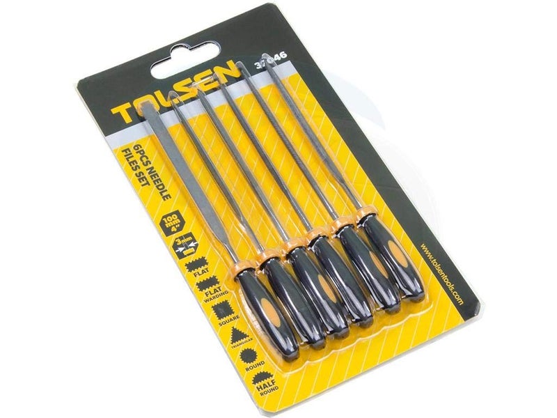 TOLSEN 6 pcs Mini Files Metal Filing Rasp Needle File Wood Woodworking Tools - TOLSEN - Image 1