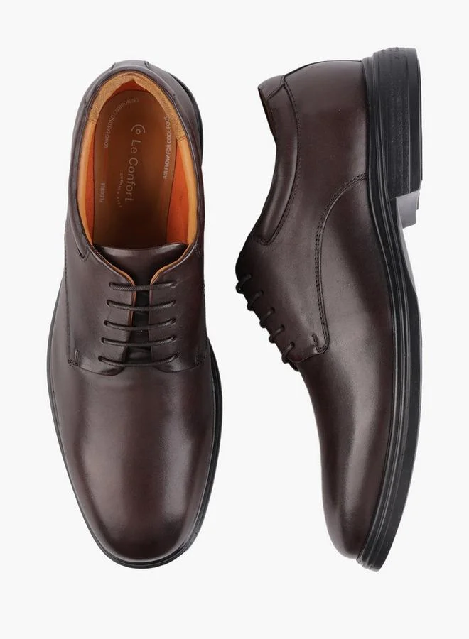 Le Confort BROWN Men Leather Lace-Up Derby Shoes for Men | Best Price UAE