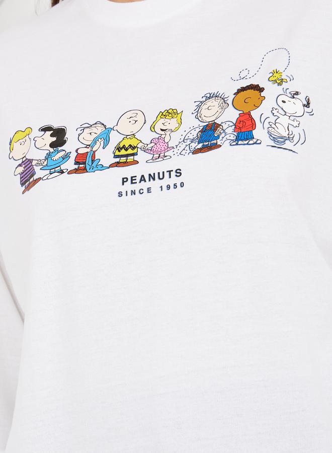 ستايلي تيشيرت واسع بطبعة جرافيك واكتاف منخفضة - Image 3