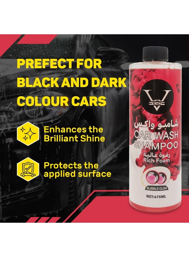 EVO Premium Car Wash Shampoo – Rich Foam, Bubblegum Scent, pH Neutral, Scratch-Free Cleaning for Cars, Bikes & All Vehicles – Deep Shine & Dirt Removal (475ml) - Image 5