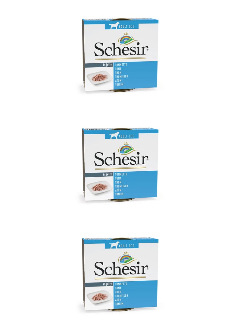 شيسر طعام الكلاب الرطب شيسير في علبة جيلي - تونة 150 جرام - Image 1