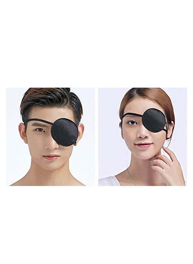 SYOSI - Eye Patch Single Eye Mask, Adjustable Eye Patches Adults/Kids Soft and Comfortable Eyepatch with Elastic Belt for Treat Amblyopia Lazy Eye Strabismus For Training, Size About 9x7cm - Image 1