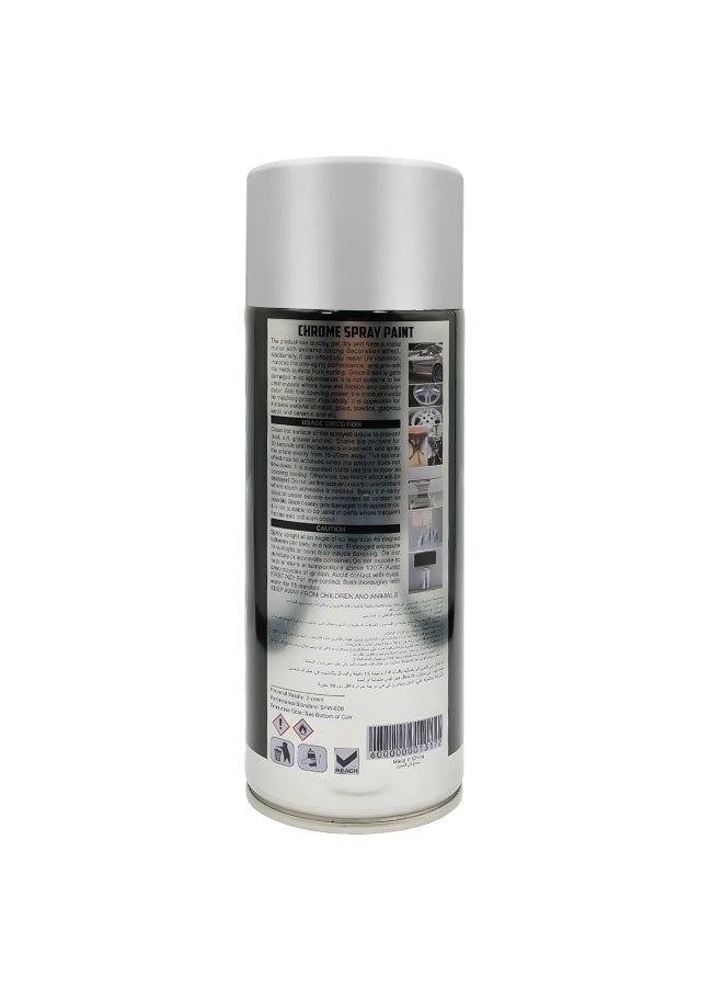 Safi WAX Chrome Spray Paint 450ml for Car Parts, Bike Parts, Metal, Wood, Furniture, DIY Decor, High Gloss Metallic Finish, Fast Dry, Anti-Rust Compatible, Premium Coverage for Interior Exterior Use, Touch Up Spray for Grills, Gates, Frames, Home Decoration - Image 2