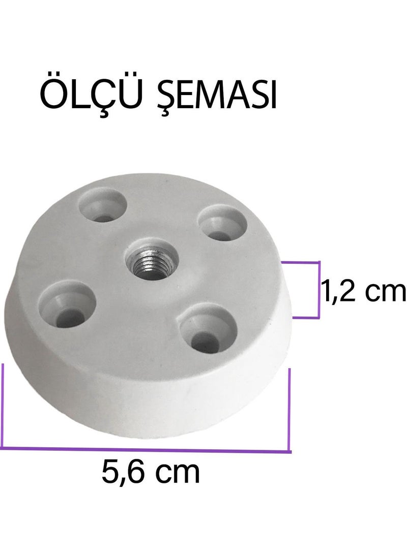 Glaswen 8 Pieces Flat Leg Base White Furniture Table Coffee Table Leg Connector Plastic  - Image 4