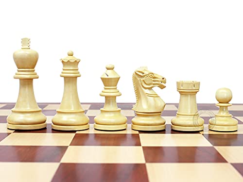House of Chess Grand Master Staunton Tournament Chess Set Pieces King Size 334 Broad Base 2 Extra Queens Blood RosewoodBoxwood - Image 5