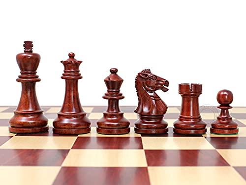 House of Chess Grand Master Staunton Tournament Chess Set Pieces King Size 334 Broad Base 2 Extra Queens Blood RosewoodBoxwood - Image 1