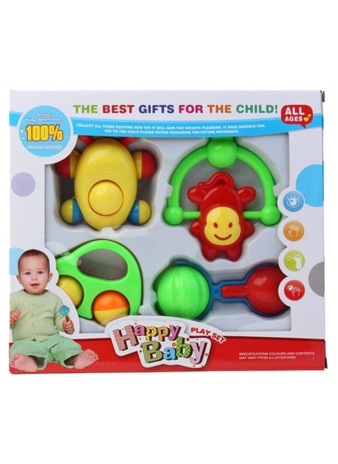 Sound & Skill Discovery! Baby Rattle Set 4 Pieces: Stimulate Senses & Develop Skills!