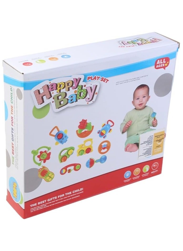Sound & Skill Discovery! Baby Rattle Set 4 Pieces: Stimulate Senses & Develop Skills!