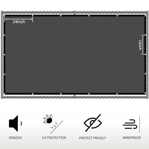 SUNNY GUARD Privacy Screen Fence 3/4/5/6/7/8 FT Heavy Duty Dustproof Denoise Fencing Mesh Fabric Shade Net Cover for Outdoor Wall Garden Yard Pool Deck,6' x 50' Dark Green(We Make Custom Size) - Image 5