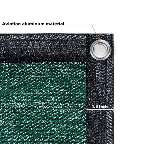 SUNNY GUARD Privacy Screen Fence 3/4/5/6/7/8 FT Heavy Duty Dustproof Denoise Fencing Mesh Fabric Shade Net Cover for Outdoor Wall Garden Yard Pool Deck,6' x 50' Dark Green(We Make Custom Size) - Image 3