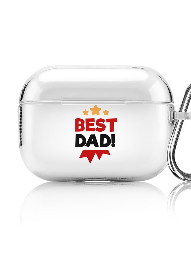 Stylizedd Classic Clear printed Case for Apple AirPods Pro 2nd Generation Thin Transparent Cover [Designed for Apple AirPods Pro 2nd Generation] - Best Dad Medal - Image 1