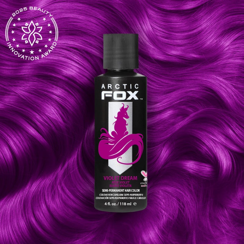 ARCTIC FOX Vegan and Cruelty-Free Semi-Permanent Hair Color Dye (4 Fl Oz, VIOLET DREAM) - Image 2