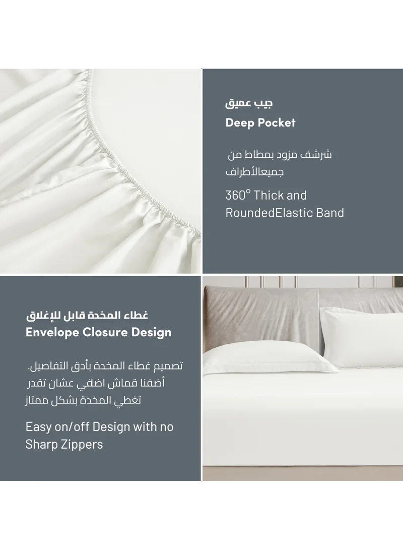 دوناتيلا طقم شرشف مطاط 2 قطع مفرد ونصف 120×200سم +30سم فائق النعومة