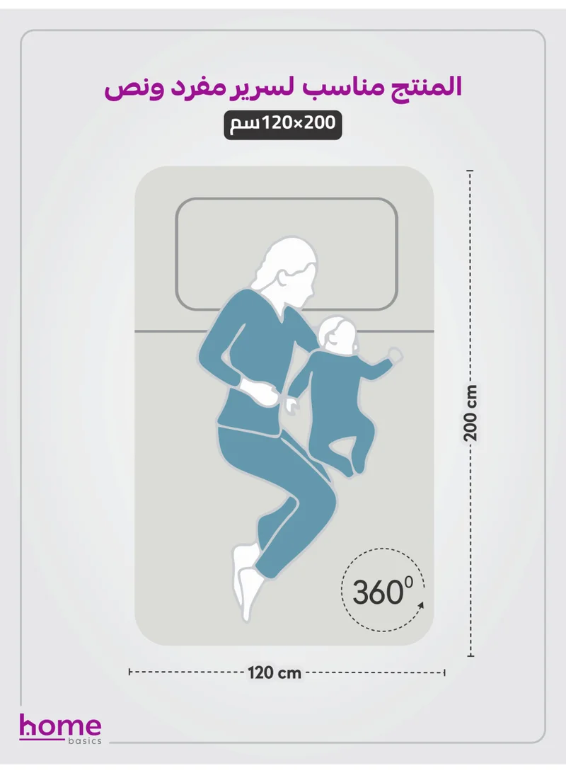 Donetella Bedding Fitted Sheet - Fits 120x200 Cm Bed For Twin Bed 2 Pcs (1 Fitted Sheet and 1 Pillowcase) - 30 Cm Deep Pocket - Solid Bed Sheet