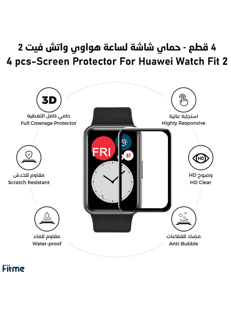 FITME 4 pcs PMMA 3D screen protector for Huawei Watch Fit 2  - Image 1
