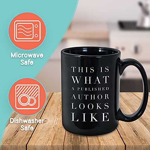 Bubble Hugs Writer Coffee Mug 15 Oz Book Writers Mugs for Novel Author Novelist Poet, Black - Image 2