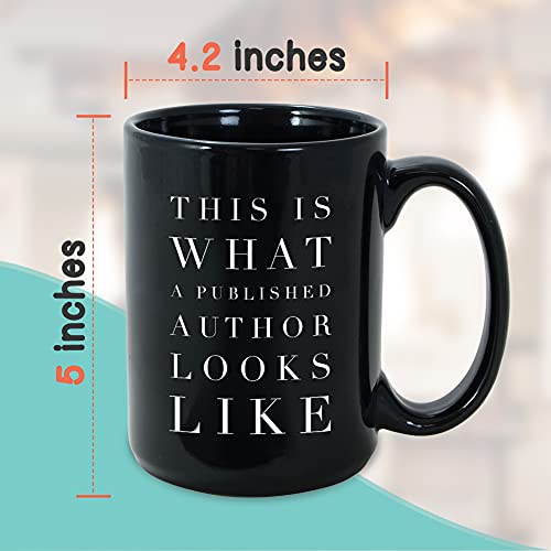 Bubble Hugs Writer Coffee Mug 15 Oz Book Writers Mugs for Novel Author Novelist Poet, Black - Image 4