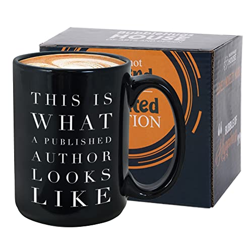 Bubble Hugs Writer Coffee Mug 15 Oz Book Writers Mugs for Novel Author Novelist Poet, Black - Image 1