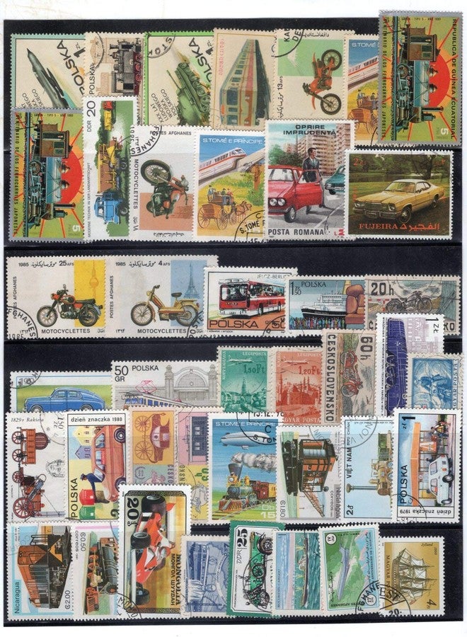 PHILAIMPEX Transport 100 Different fine Used Stamp+CTO - Image 1