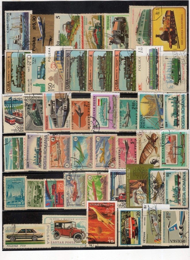 PHILAIMPEX Transport 100 Different fine Used Stamp+CTO - Image 2