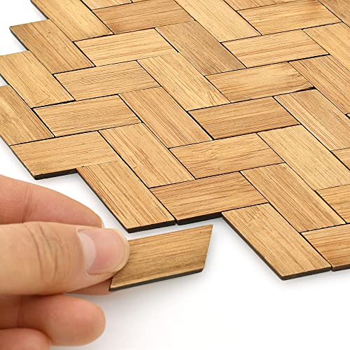 iLAND Varnished Dollhouse Flooring on 112 Scale Dollhouse Floor Boards of BambooParallelogram 96pcs - Image 1