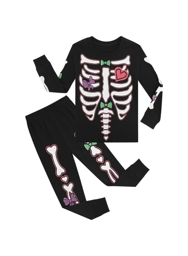 general Halloween boy's glowing pajama set that lights up at night - skeleton costume for role-playing - Image 1