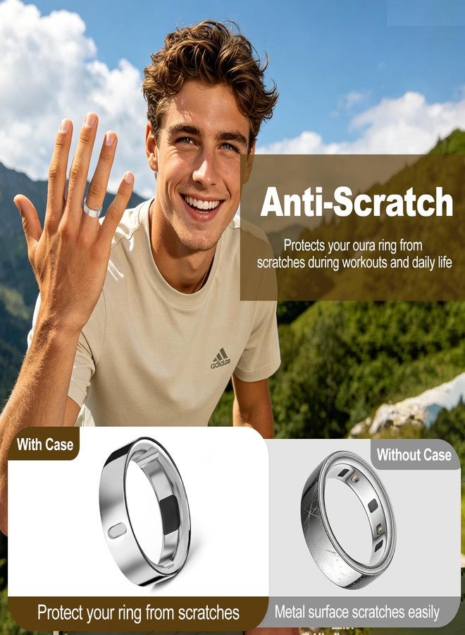 Hexasider 4 Pack Ring Cover Compatible with Oura Ring Gen 4/Gen 3 Horizon/Heritage-Size 12, Upgraded Anti-Scratch TPU Protector for Men Women, NOT for Oura Ring 4 Ceramic - Image 5