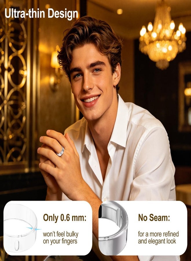 Hexasider 4 Pack Ring Cover Compatible with Oura Ring Gen 4/Gen 3 Horizon/Heritage-Size 12, Upgraded Anti-Scratch TPU Protector for Men Women, NOT for Oura Ring 4 Ceramic - Image 4