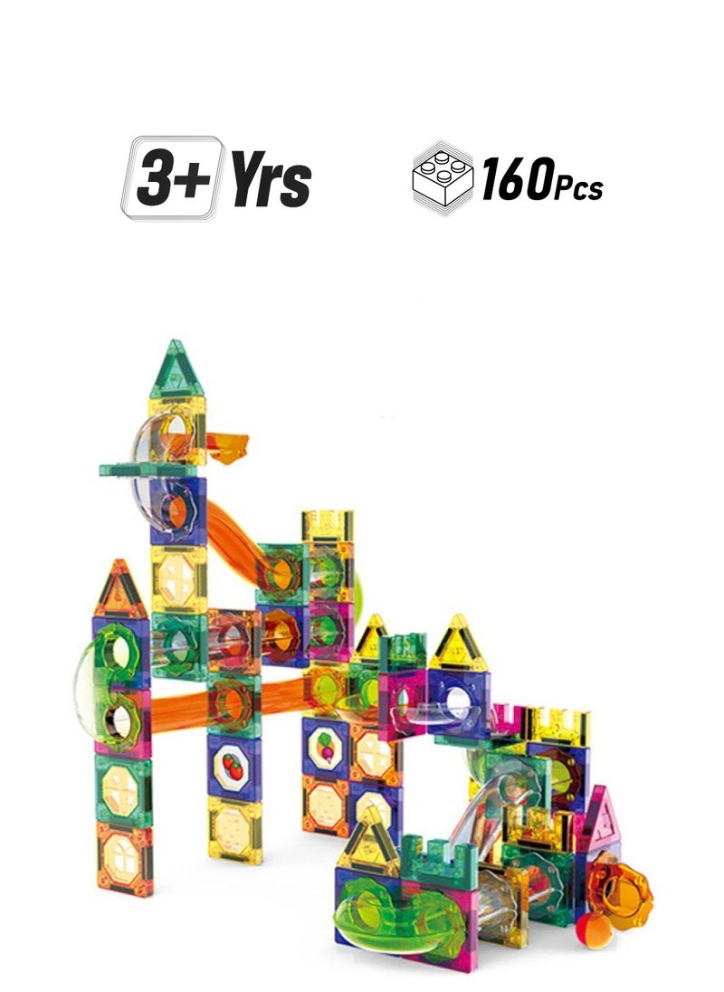 160 Pieces Magnetic Toys Building Block Set，Magnetic Building Stacking Blocks，Early Educational Building Toys Set  - Image 1