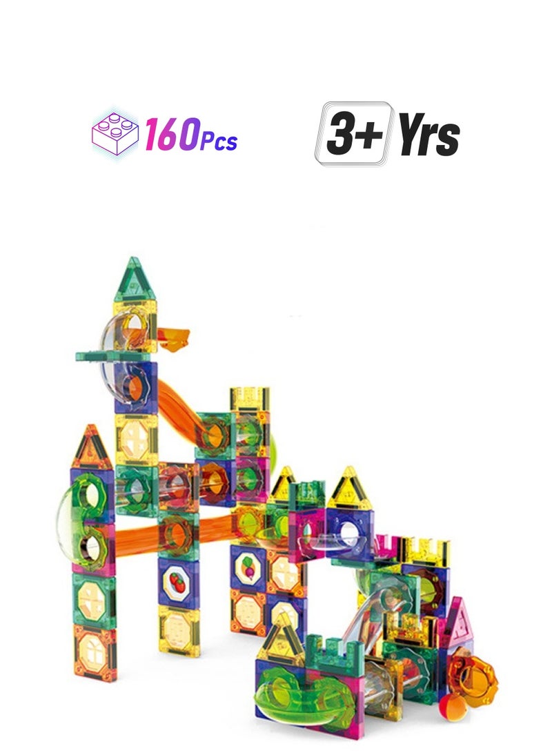 160 Pieces Magnetic Toys Building Block Set，Magnetic Building Stacking Blocks，Early Educational Building Toys Set  - Image 1