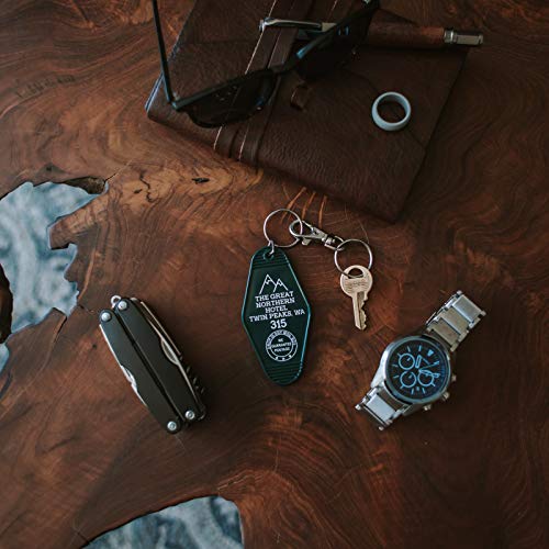 Chillkat Vintage Hotel Motel Keychain (Dark Green Great Northern Hotel) - Image 3