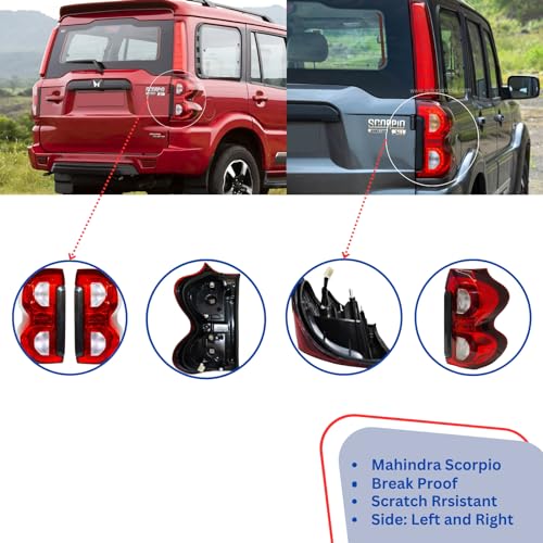 APSMOTIV Red LED Tail Light Back Light Assembly Sutaible For Mahindra Scorpio Without Bulb And Waring (Right And Left) - Image 2