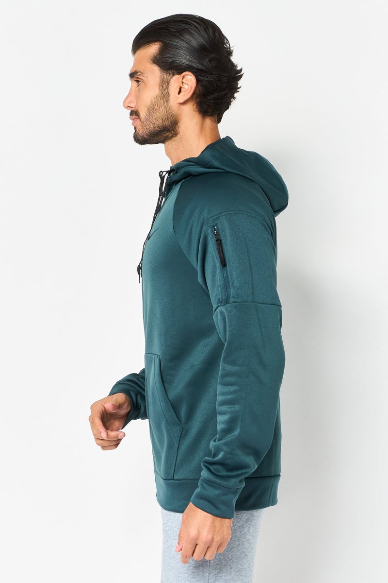 Nike Men Therma Fit Long Sleeve Training Hoodie, Green - Image 3