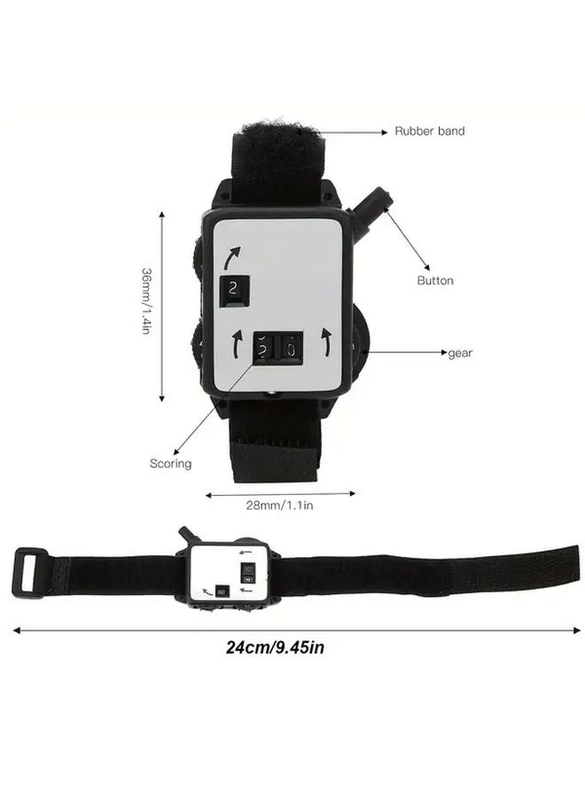 Black Golf Scoring Counter Watch 3pcs Portable Manual Wristband Stroke Keeper - Image 5