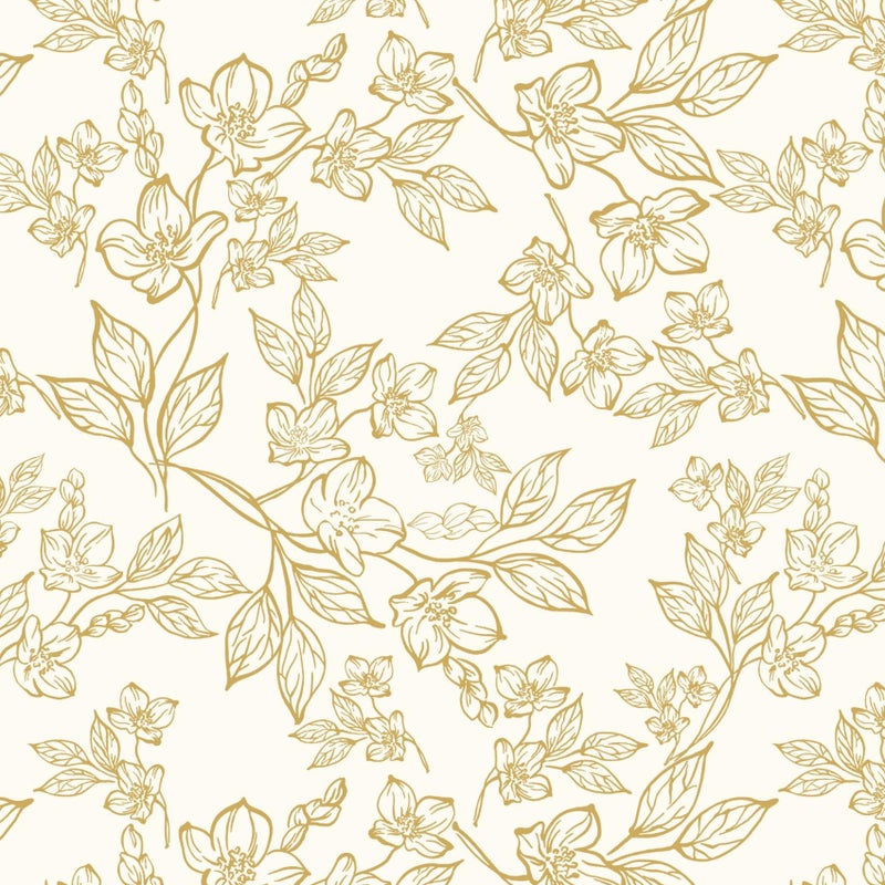 Ismoon Floral Peel and Stick Wallpaper Vintage Beige Contact Paper White Gold Stick on Wallpaper Textured Removable Self Adhesive Wall Paper for Bedroom Vinyl 173x787in