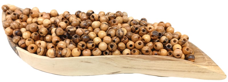 ZULUF 8mm Olive Wood Beads from Jerusalem – Natural Round Wooden Beads for Jewelry Making (60pcs) Bulk 8mm Rosary Bracelet Craft Supplies with Certificate BEAD005 - Image 5