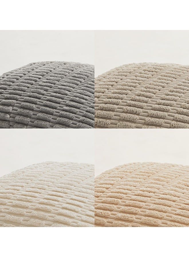 Fancy Homi مجموعة من 4 أغطية وسائد زخرفية للكنبة، السرير والأريكة، تصميم ناعم من قماش الكوردuroy، تصميم جمالي وحديث - 45x45 سم - محايد - Image 5